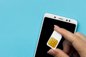 Photo of Phone and Sim card for the media monitoring report on Government where DICT takes the lead because of Sim registration conversations.