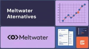 Overview of Meltwater alternatives with charts and data icons
