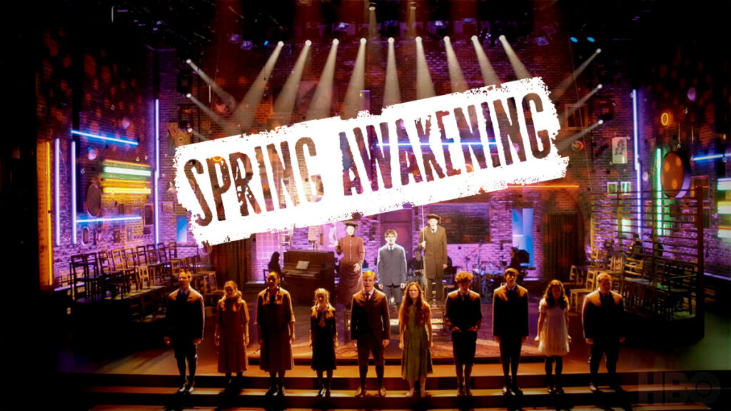 Spring Awakening Manila musicals cast performing on brick-walled stage with dramatic lighting